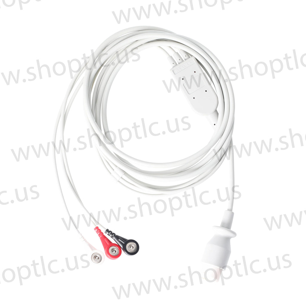 Philips Compatible Trunk ECG Cable, 3-Ld Snap, 7ft., 29in. Leads - EA035S3A