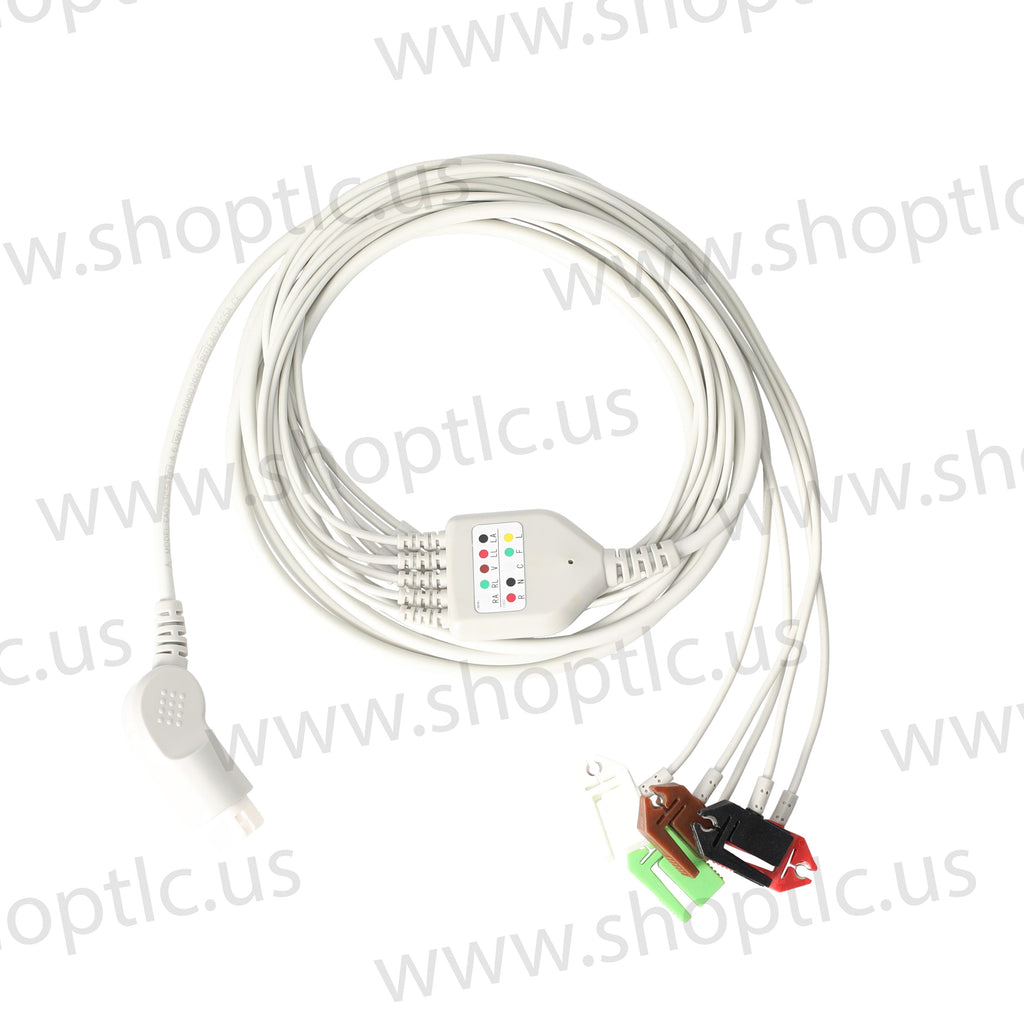 ECG Cable Philips One-Piece 5-Lead Pinch, 9ft., 36in. Leads - EA023C5A