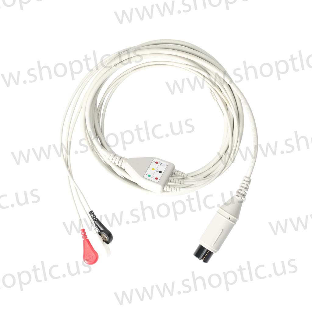 Cable, ECG Trunk, 3-Ld Snap, 9ft., 36in. Leads 008-0315-00 - EA021S3A