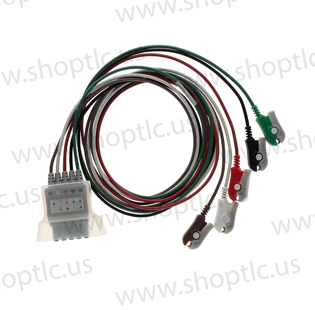 Philips Healthcare Compatible 5 Lead Set Grabber IEC Telemetry Colored Wires - 989803152051